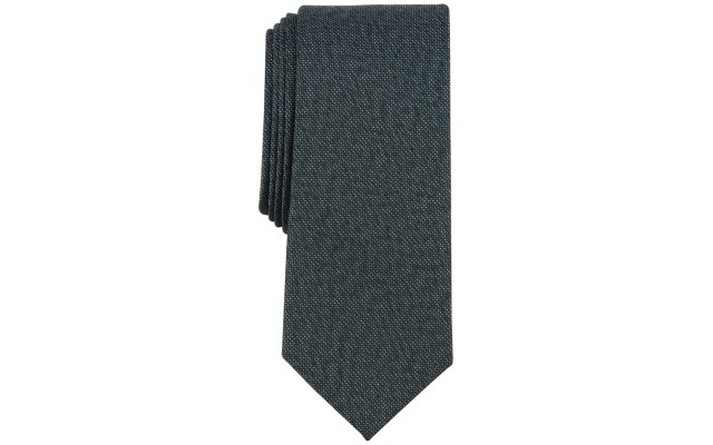  Men’s Cobbled Solid Tie, Hunter