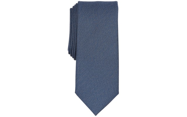  Men’s Cobbled Solid Tie, Navy