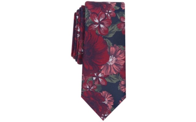  Men’s Glencoe Floral Slim Tie, Red