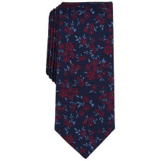 Bar III Men’s Kelso Floral Tie, Burgundy