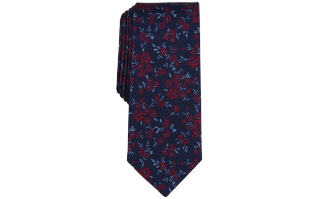  Men’s Kelso Floral Tie, Burgundy