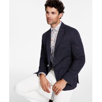 Bar III Men’s Slim-Fit Knit Herringbone Sport Coat, Navy, 42S
