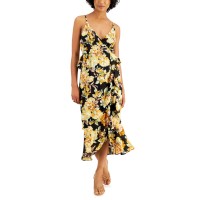 Bardot Womens Floral-Print Midi Dress, Yellow/M