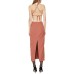  Womens Ramona Tie Back Midi Dress, Copper/2