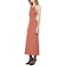  Womens Ramona Tie Back Midi Dress, Copper/2