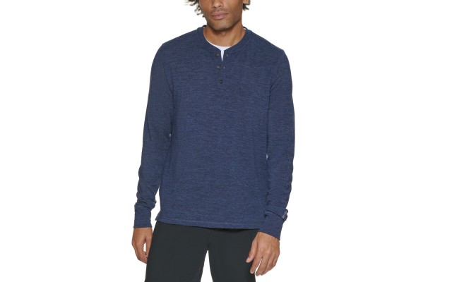  Men’s 1/4 Placket Layer Pullover Sweater, XX-Large, Blue
