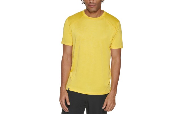  Men’s Boundary Trek Moisture-Wicking Stretch Performance Base Layer T-Shirt, Yellow, Medium
