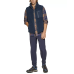  Mens Coastal Regular-fit Full Vest, Blue, Small