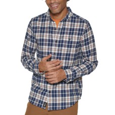 Bass Outdoor Mens Spruce Creek Regular-Fit Stretch Plaid Flannel Shirts