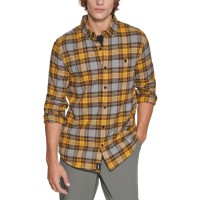 Bass Outdoor Mens Spruce Creek Regular-Fit Stretch Plaid Flannel Shirts, X-Large