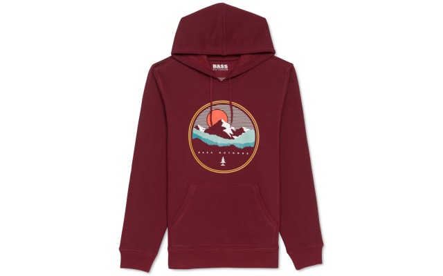  Men’s Wilfork Graphic Hoodie, Burgundy, S