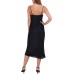  Women’s Cowl Neck Sleeveless Midi Dress, Black, Small
