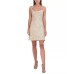  Women’s Sequin Cowl-Neck Mini Dress, Champagne, Small
