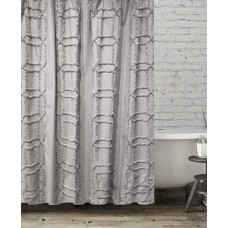 Bcbgmaxazria Clip Cube Tufted Shower Curtain Bedding, Grey, 72×72