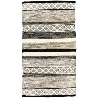Bcbgmaxazria Cotton Geometric Stripe 27″ x 45″ Accent Rug Bedding