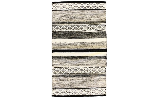 Cotton Geometric Stripe 27″ x 45″ Accent Rug Bedding