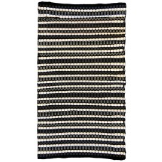 Bcbgmaxazria Cotton Multi-stripe 27 X 45 Blackwhite