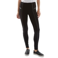 Bcx Juniors’ Faux-Leather-Trim Ponte-Knit Pants, Black/L
