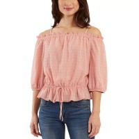 Bcx Juniors’ Off-The-Shoulder Top, Blush, Medium