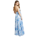  Juniors’ Printed Mesh Gown Dress, Light Blue, 13