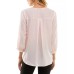  Juniors’ Woven Faux-Wrap 3/4-Ruffle-Trim-Sleeve Top, Blush, XL