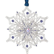Beacon Design Glittering Silver Snowflake Ornament