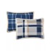  Curtis Plaid Reversible 3 Piece Comforter Sets, Navy, King