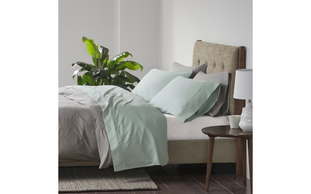  Cooling 600 Thread Count Cotton Blend 4-Pc. Sheet Set, Full Bedding, Seafoam