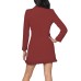  Pleated Ruffle Blazer Dress, Rio Red, X-Small