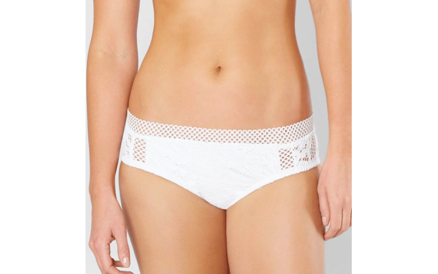  Lace Hipster Bottoms Women’s Swimsuit (White, XL)