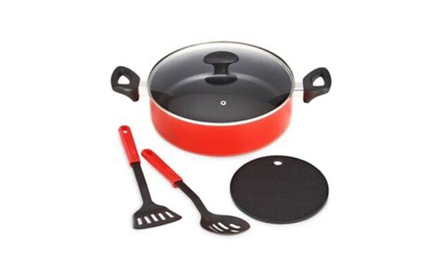  5-Pc. Nonstick Everyday Pan Set, Red