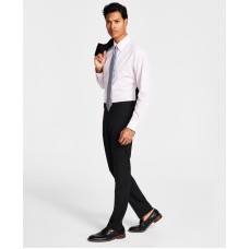 Ben Sherman Men’s Skinny-Fit Stretch Suit Pants, Black, 30×32