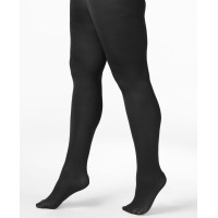 Berkshire Plus Size Easy-On Ribbed Tights, Black, QP
