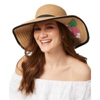 Betsey Johnson Flowerista Hat (Tan, One Size)