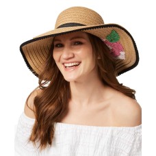 Betsey Johnson Flowerista Hat (Tan, One Size)