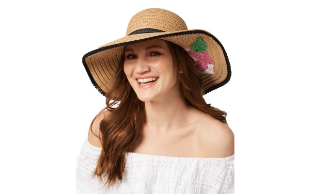  Flowerista Hat (Tan, One Size)