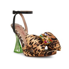 Betsey Johnson Women’s Pollie Printed Heel with Large Puffy Bow Pumps, Leopar, 5.5M
