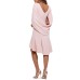 Betsy & Adam Women’s Petite Draped-Back Fit & Flare Dress, Blush, 2P