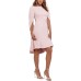 Betsy & Adam Women’s Petite Draped-Back Fit & Flare Dress, Blush, 2P