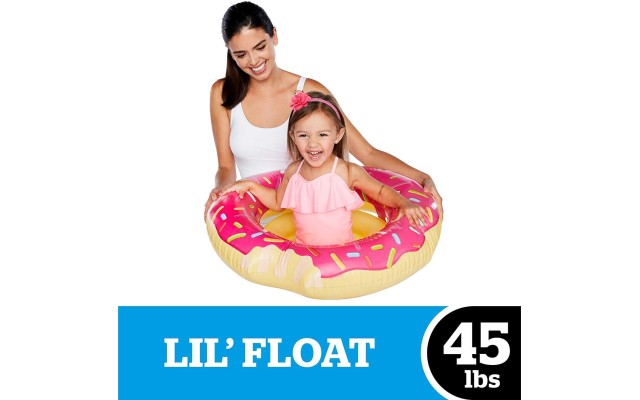 BigMouth inc. Water Float – Pool Float for Kids Age 1-3, Sprinkles of Fun Pink Donut