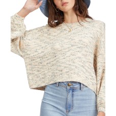 Billabong Juniors’ Party Waves Cropped Sweater, Antique White, Small