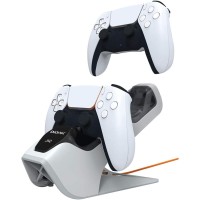 Bionik Power Stand for Playstation 5: Dual PS5 Controller Charging Station with Overcharger Protection – Power Adapter Included (BNK-9067) – Playstation 5