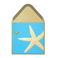Blank Card Gold Starfish By Papyrus