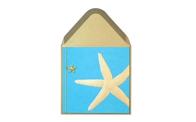 Blank Card Gold Starfish By 
