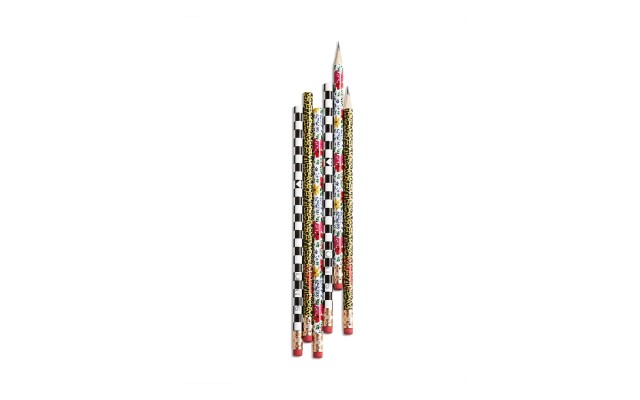 Bloomingdale’s Bloomie’s Pencil Set of 6 Floral Leopard Op Art