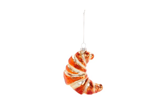  Bloomingdale’s Glass Croissant Ornament, Tan