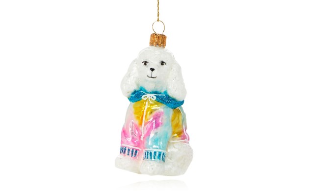 Bloomingdale’s Glass Poodle Ornament, Multi