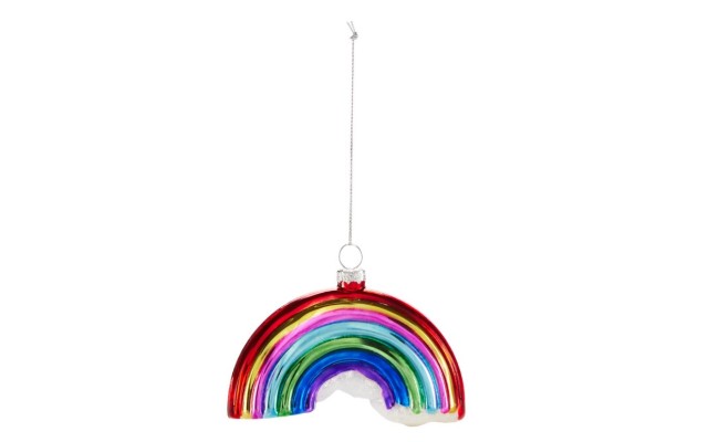 Bloomingdale’s Glass Rainbow Ornament