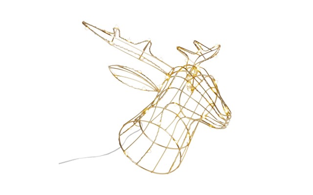 Bloomingdales Gold LED Wire Light Reindeer