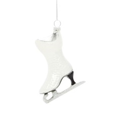 Bloomingdale’s Ice Skate Glass Ornament, White